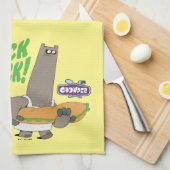 チャウダーとシュニッツェル キッチンタオル (四つ折り)