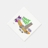 チャウダーとシュニッツェル スタンダードカクテルナプキン (角)