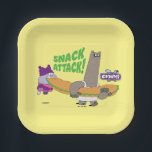 チャウダーとシュニッツェル ペーパープレート<br><div class="desc">チョウダーのシュニッツェルの食べサンドイッチの可愛いグラフィックをチェック！</div>