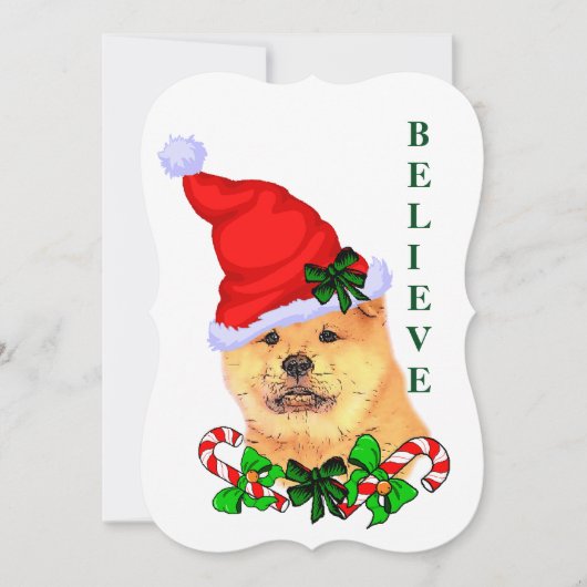 チャウチャウのクリスマス シーズンカード (正面)