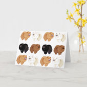 チャウチャウの挨拶状 カード (黄色い花)