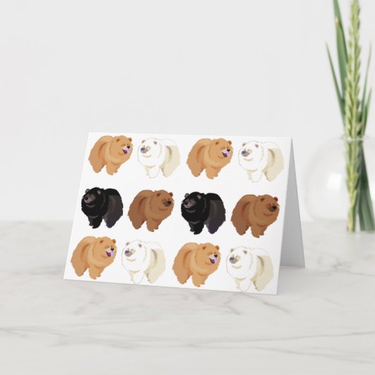 チャウチャウの挨拶状 カード (正面)