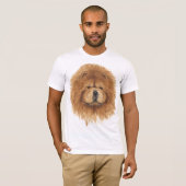 チャウチャウの 赤 Tシャツ (正面フル)