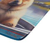 チャウチャウをパドルに乗せて：風光明媚な冒険 カッティングボード (角)