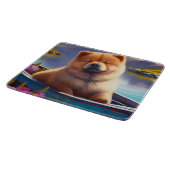 チャウチャウをパドルに乗せて：風光明媚な冒険 カッティングボード (角)