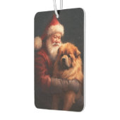 チャウチャウウィズサンタクロースフェスティバルクリスマス カーエアーフレッシュナー (左)