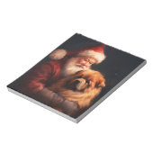 チャウチャウウィズサンタクロースフェスティバルクリスマス ノートパッド (回転)