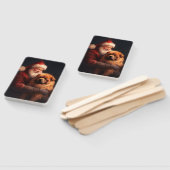 チャウチャウウィズサンタクロースフェスティバルクリスマス ハンドファン (組立なし)