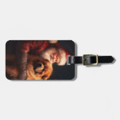 チャウチャウウィズサンタクロースフェスティバルクリスマス ラゲッジタグ (正面横)