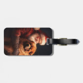 チャウチャウウィズサンタクロースフェスティバルクリスマス ラゲッジタグ (裏面横)