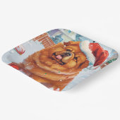 チャウチャウウィンターワンダーランドクリスマスジョイ ペーパープレート (傾斜あり)