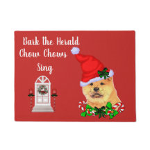 チャウチャウクリスマスドアマット