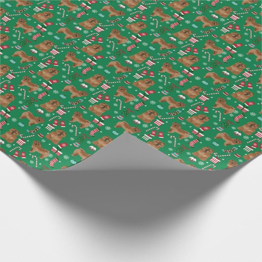 チャウチャウクリスマスドッグラッピング紙 ラッピングペーパー (角)