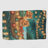 チャウチャウクリスマスフェスティバル航海 ゴルフタオル (横)