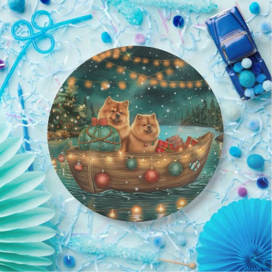 チャウチャウクリスマスフェスティバル航海 ペーパープレート (パーティー)