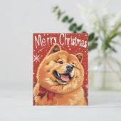 チャウチャウクリスマス ポストカード (スタンド正面)