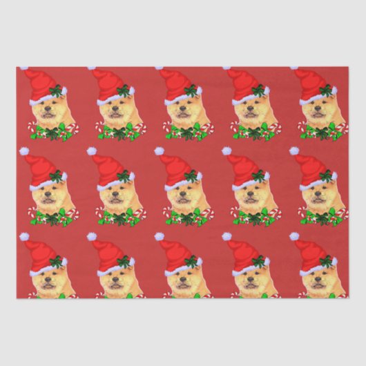 チャウチャウクリスマス 薄葉紙 (正面)