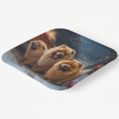 チャウチャウスノースイスレイクリスマスデコール ペーパープレート (傾斜あり)