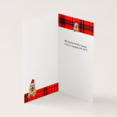 チャウチャウドッグレッドブラックプレイドクリスマスホリデー (内部)