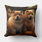 チャウチャウパピーオータムデライトカボチャ クッション (正面)