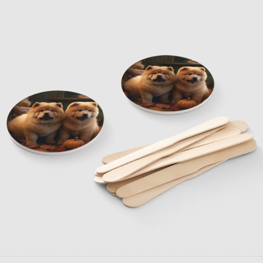 チャウチャウパピーオータムデライトカボチャ ハンドファン (組立なし)