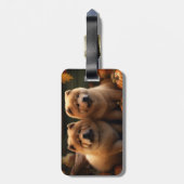 チャウチャウパピーオータムデライトカボチャ ラゲッジタグ (裏面縦)