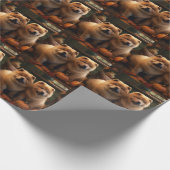 チャウチャウパピーオータムデライトカボチャ ラッピングペーパー (角)