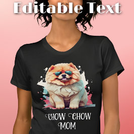 チャウチャウマムドッグサングラス Tシャツ