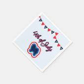 チャウチャウレッドホワイトとブルー7月4日 スタンダードカクテルナプキン (角)