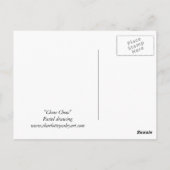 チャウチャウ犬のアートポストカード ポストカード (裏面)