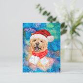 チャウチャウ犬のクリスマス シーズンポストカード (スタンド正面)