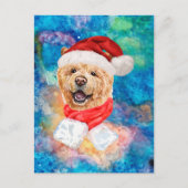チャウチャウ犬のクリスマス シーズンポストカード (正面)