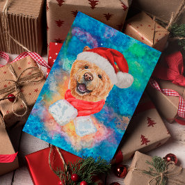 チャウチャウ犬のクリスマス シーズンポストカード