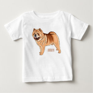 チャウチャウ犬の漫画イラストレーション ベビーTシャツ