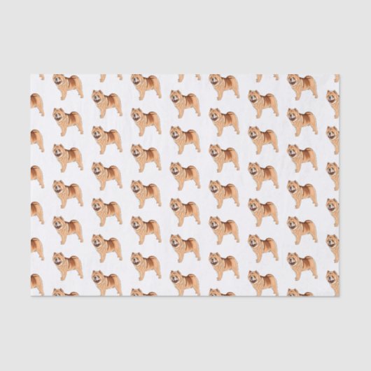 チャウチャウ犬の漫画イラストレーション 薄葉紙 (正面)