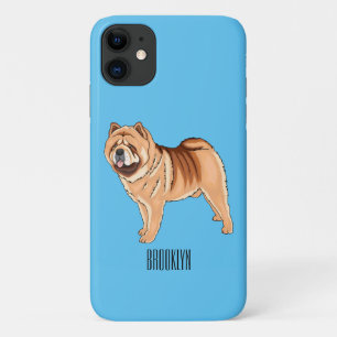 チャウチャウ犬の漫画イラストレーション iPhone 11 ケース