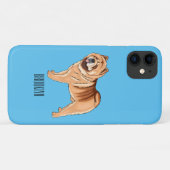 チャウチャウ犬の漫画イラストレーション Case-Mate iPhoneケース (裏面(横))