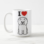 チャウチャウ犬の漫画 コーヒーマグカップ (左)