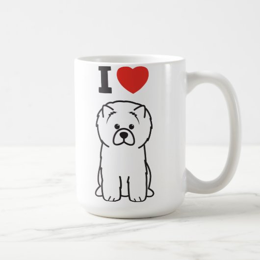 チャウチャウ犬の漫画 コーヒーマグカップ (右)