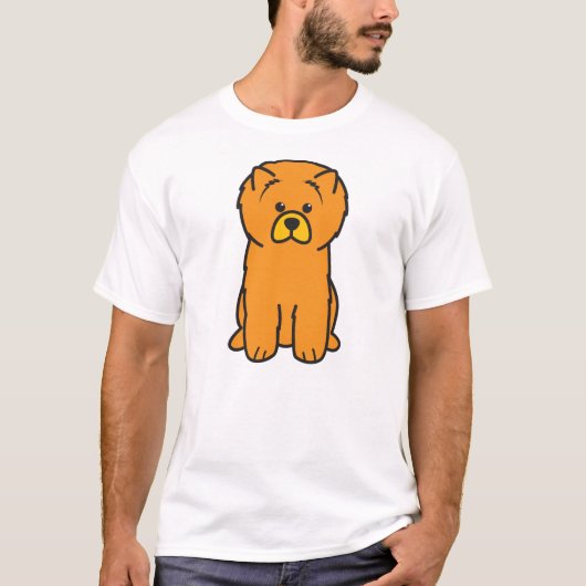チャウチャウ犬の漫画 Tシャツ (正面)