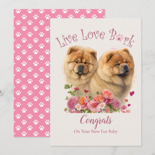 チャウチャウ犬の里親募集、ガッチャデー カード (正面/裏面)