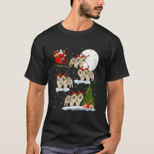 チャウチャウ犬サンタソリ飛行おかしい魔法の Tシャツ
