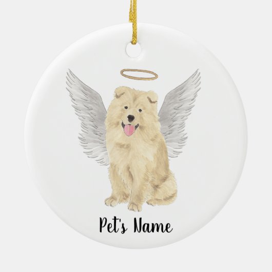 チャウチャウ犬追悼記念 セラミックオーナメント (裏面)