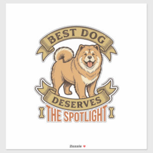 チャウチャウ犬Tシャツ ビンテージ風 彫刻 面白い ペット デザイン シール