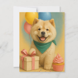 チャウチャウ 誕生日 ポストカード
