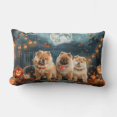 チャウチュハロウィン不気味 ランバークッション (正面)