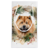 チャウチョークリスマスリースフェスティバルPup スモールペーパーバッグ (正面)