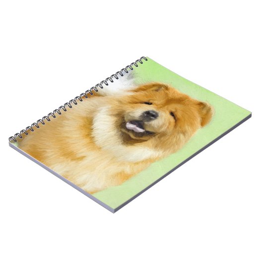 チャウチ絵画ャウズ – かわいいオリジナルの犬の芸術 ノートブック (左側)