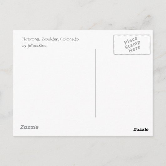 チャウトークアのフラティロン – コロラド州大きい石 ポストカード (裏面)
