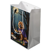 チャウドッグお洒落ハロウィン絵を描ズ ミディアムペーパーバッグ (裏面アングル)